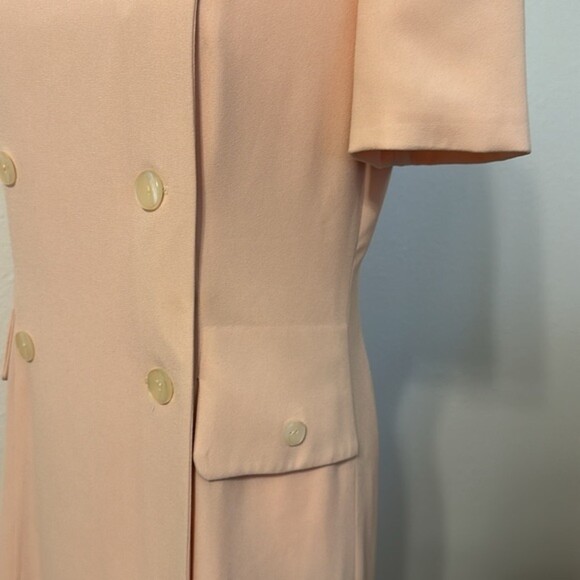 Vintage Talbots Midi Dress Womens 6 Pinup Rockabilly Pink Sailor Peach Retro - Picture 4 of 12